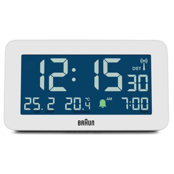 Braun digital vekkerklokke med dato/sekunder/temperatur - Bilde 4